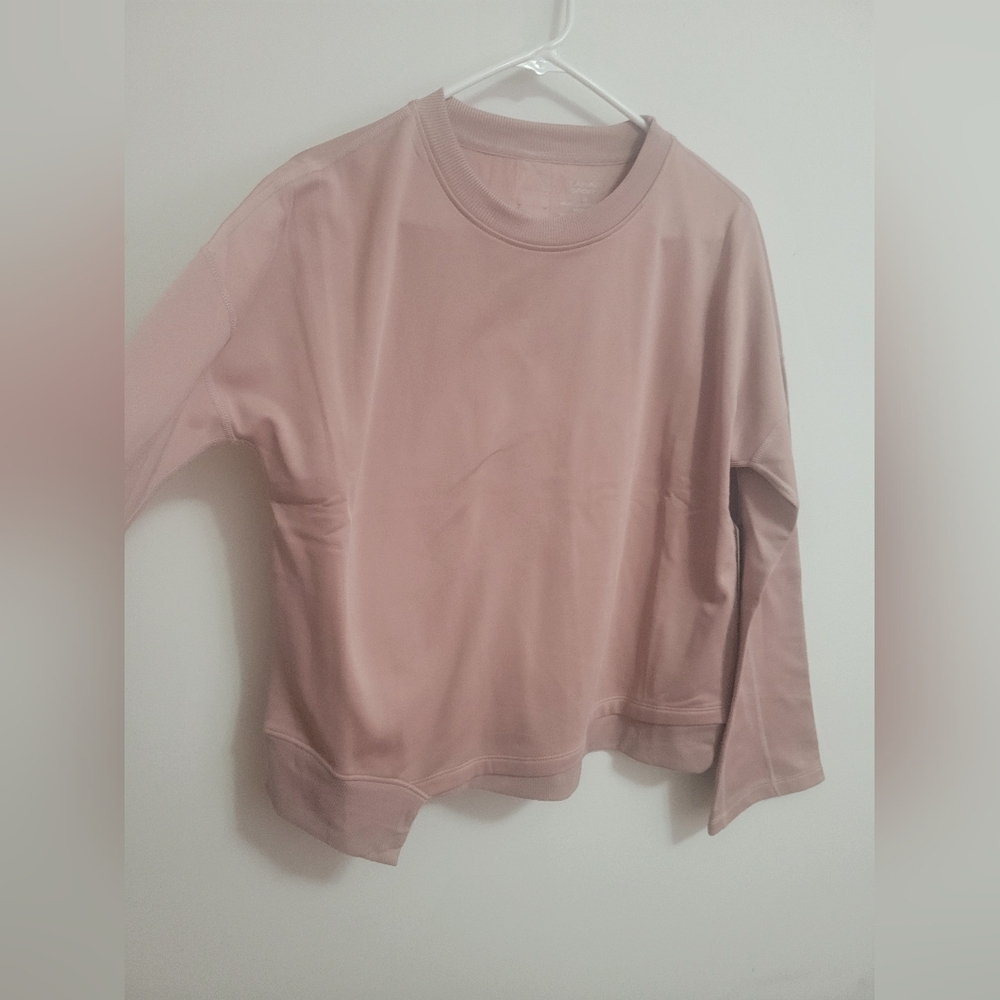 NWT- TAHARI SPORTS- Mauve Pink Long Sleeve Sweatshirt - Picture 2 of 6